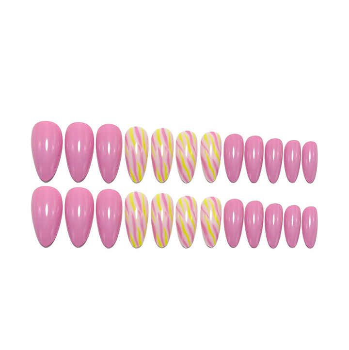 Acrylic nails with Creative Colorful Patterns Kalsten