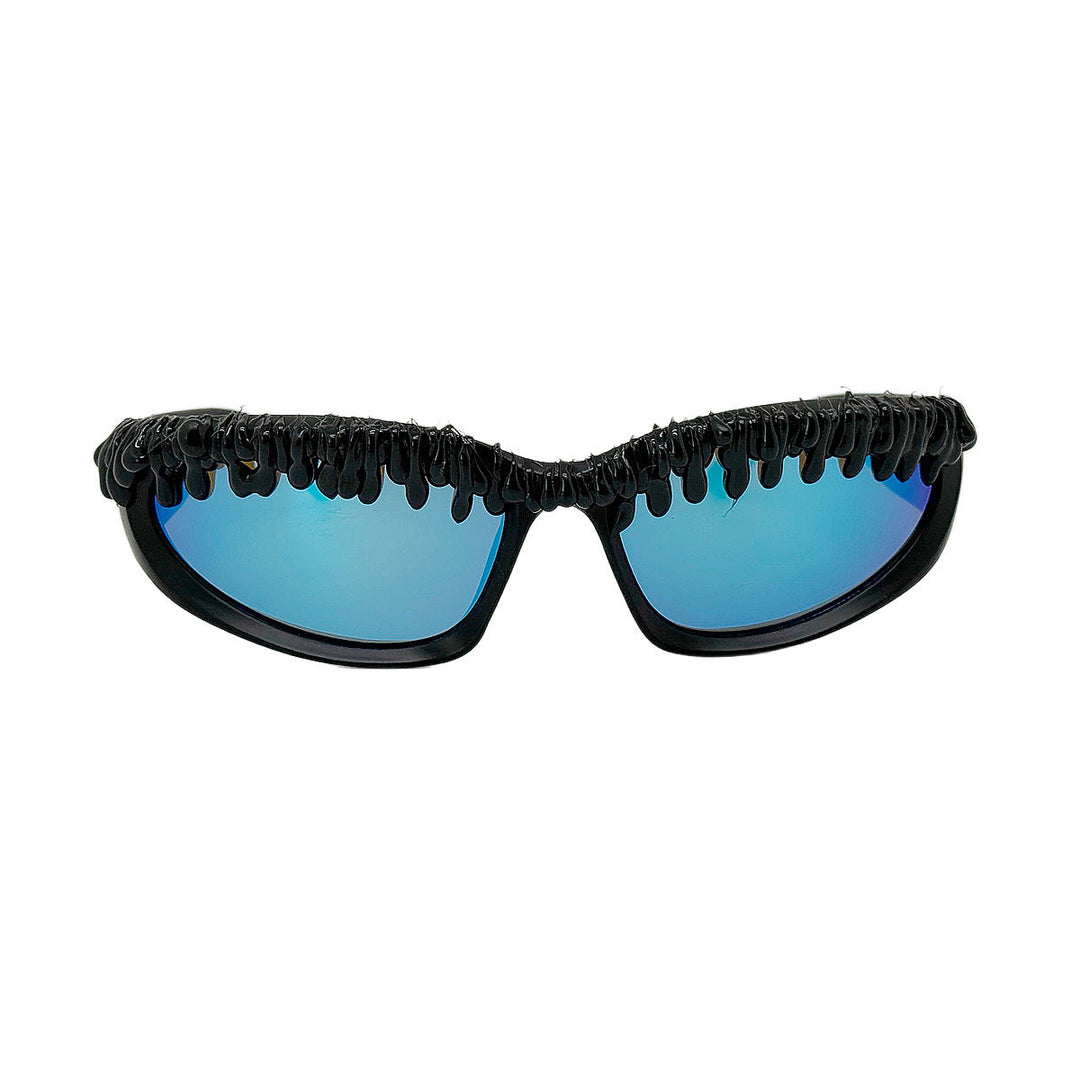 Women futuristic sport sunglasses with unique wave frame Kalsten