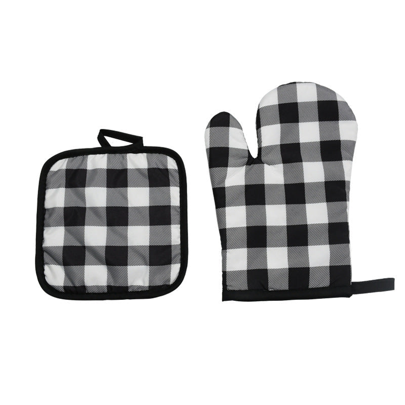quilted insulated cotton oven mitt and pot holder set Kalsten