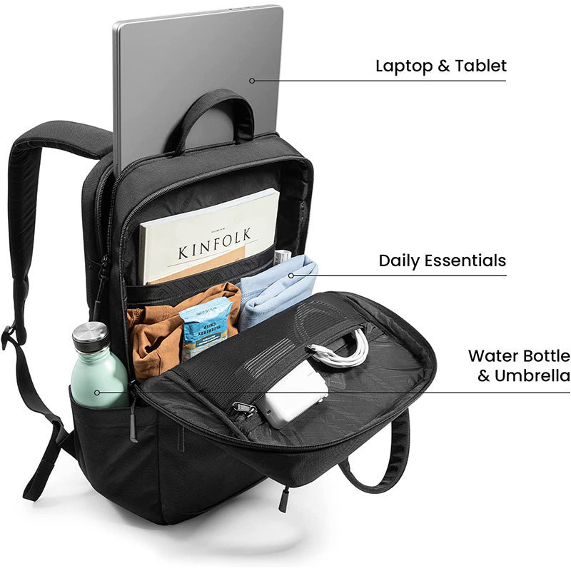 Men's practical business backpack with padded laptop compartment and organization system Kalsten
