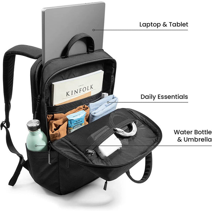 Men's practical business backpack with padded laptop compartment and organization system Kalsten