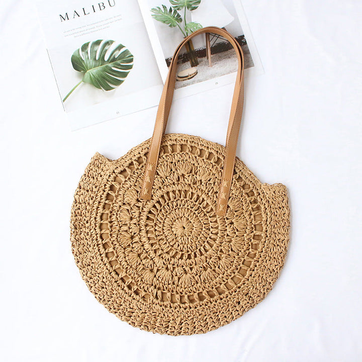 Round-woven beach bag Kalsten