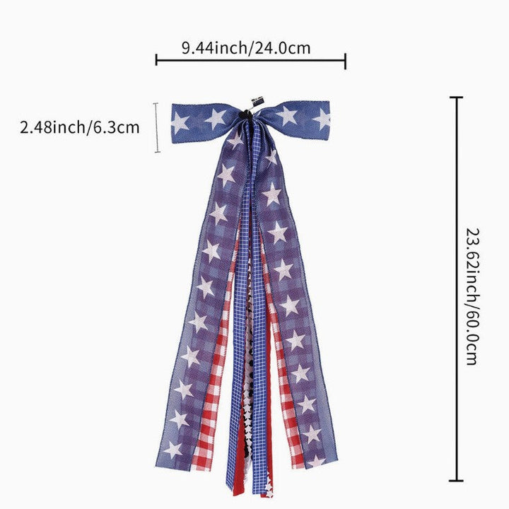 Women's Nan Hair Ruffle Bow with Long Ribbon Straps and Clip Closure Kalsten