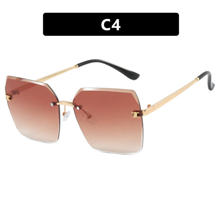 Women's square sunglasses in modern design with delicate metal frame Kalsten