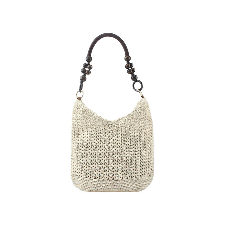 Handcrafted bag with wooden handles Kalsten