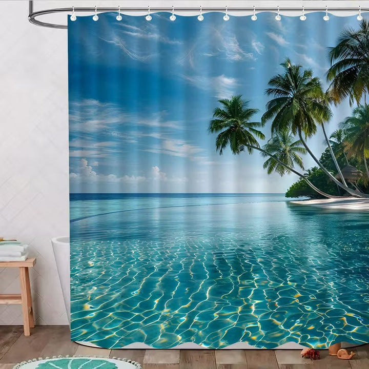 Coastal Scene Shower Curtain Kalsten