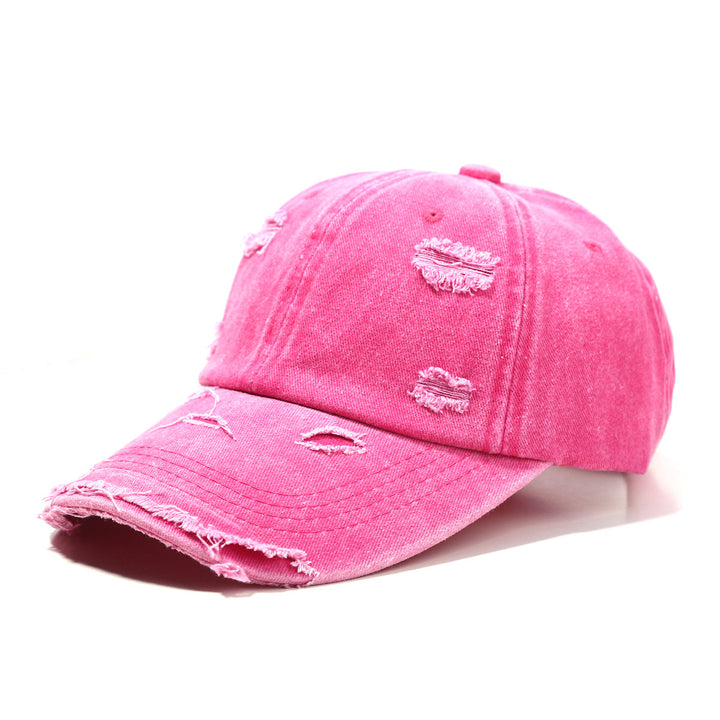 Women's washed baseball cap with destroyed look Kalsten