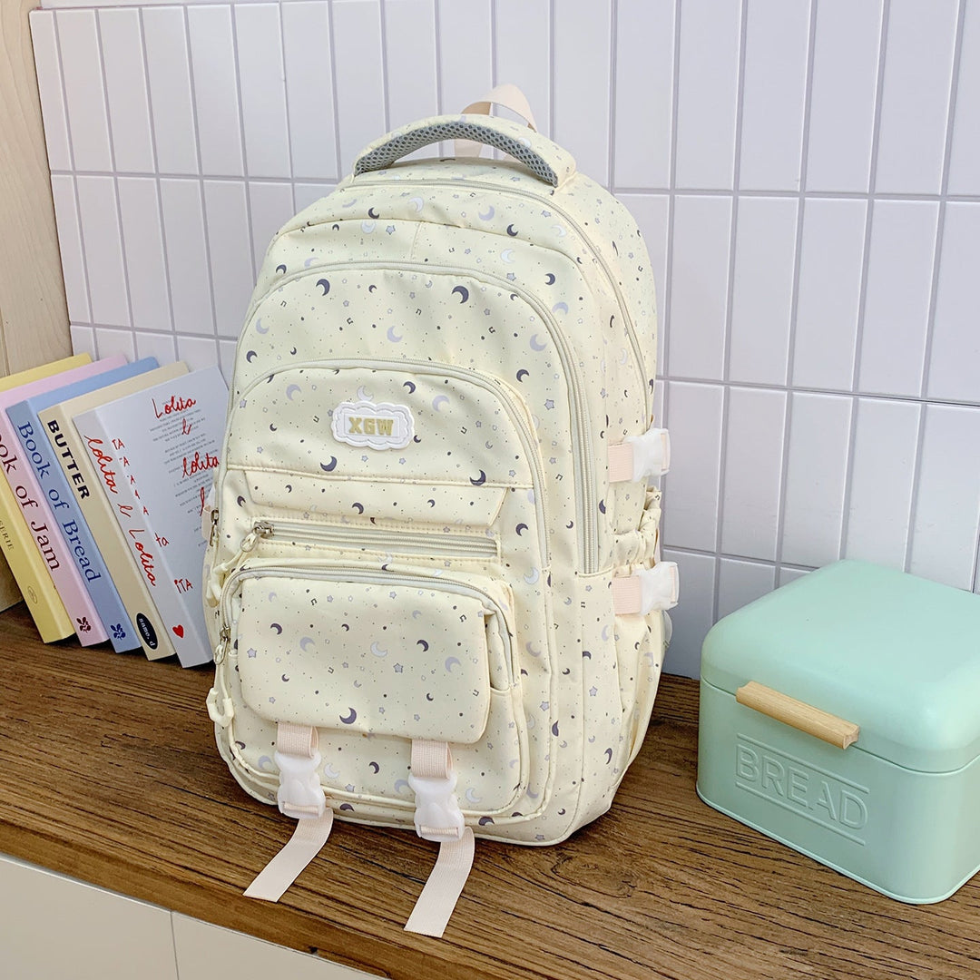 Design-Enhanced Multi-Pocket School Backpack