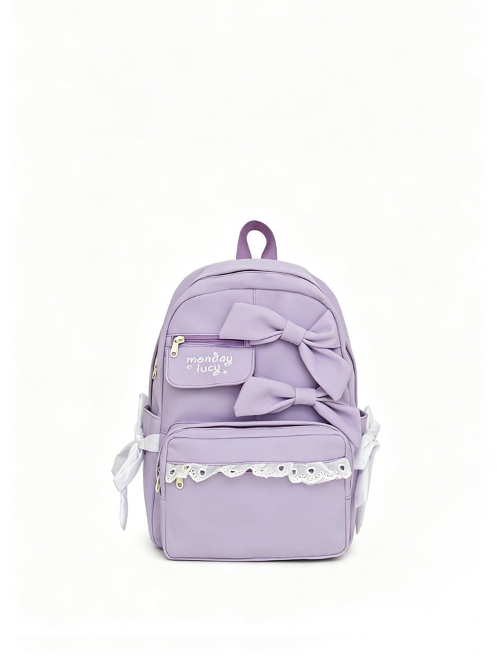 Cute Bow-Accent School Backpack Kalsten