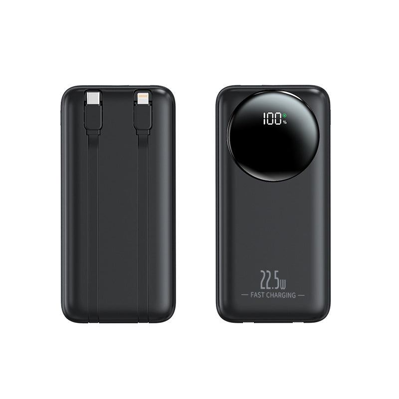 Portable power bank with integrated cables and digital power display Kalsten