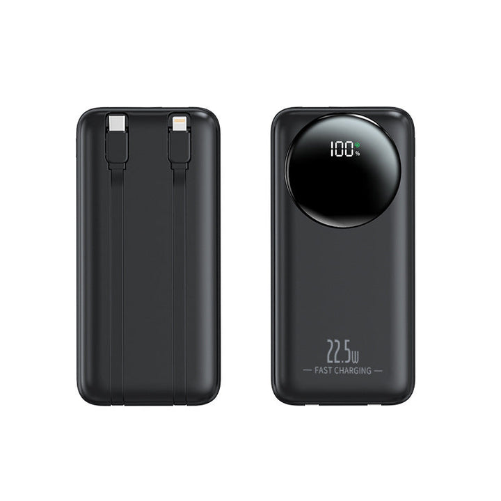 Portable power bank with integrated cables and digital power display Kalsten