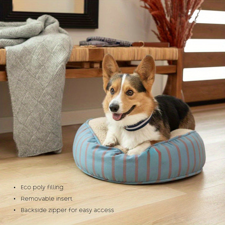 Cozy Round Plush Dog Bed
