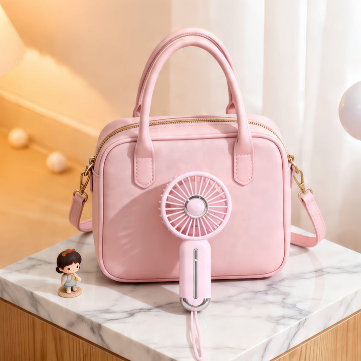Women Portable Hand Fan with USB Charging Function and Flexible Design Kalsten