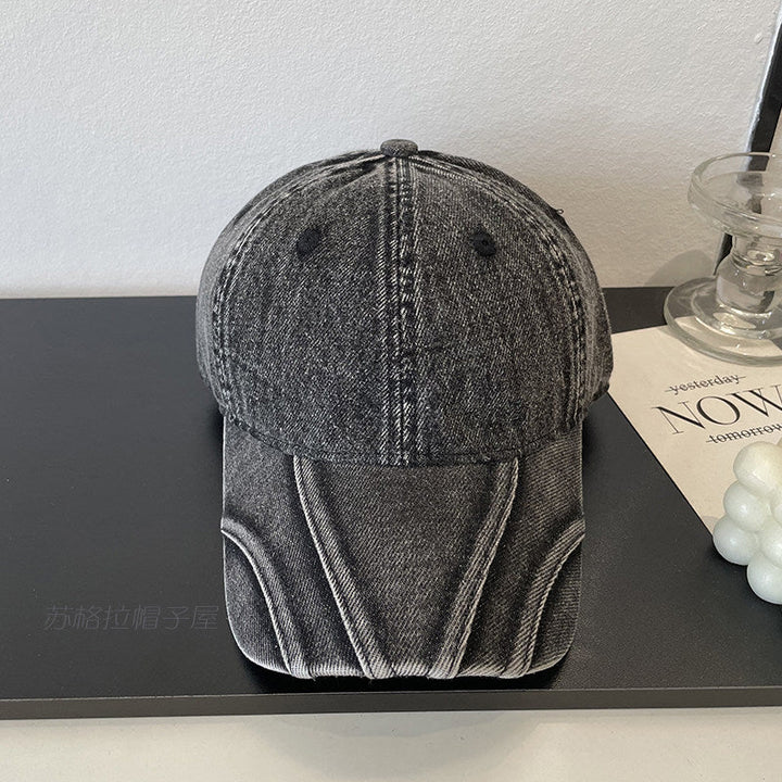 Women's Vintage Distressed Denim Baseball Cap Kalsten