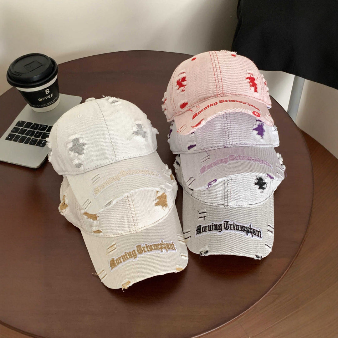 Women's Distressed Denim Baseball Cap Kalsten