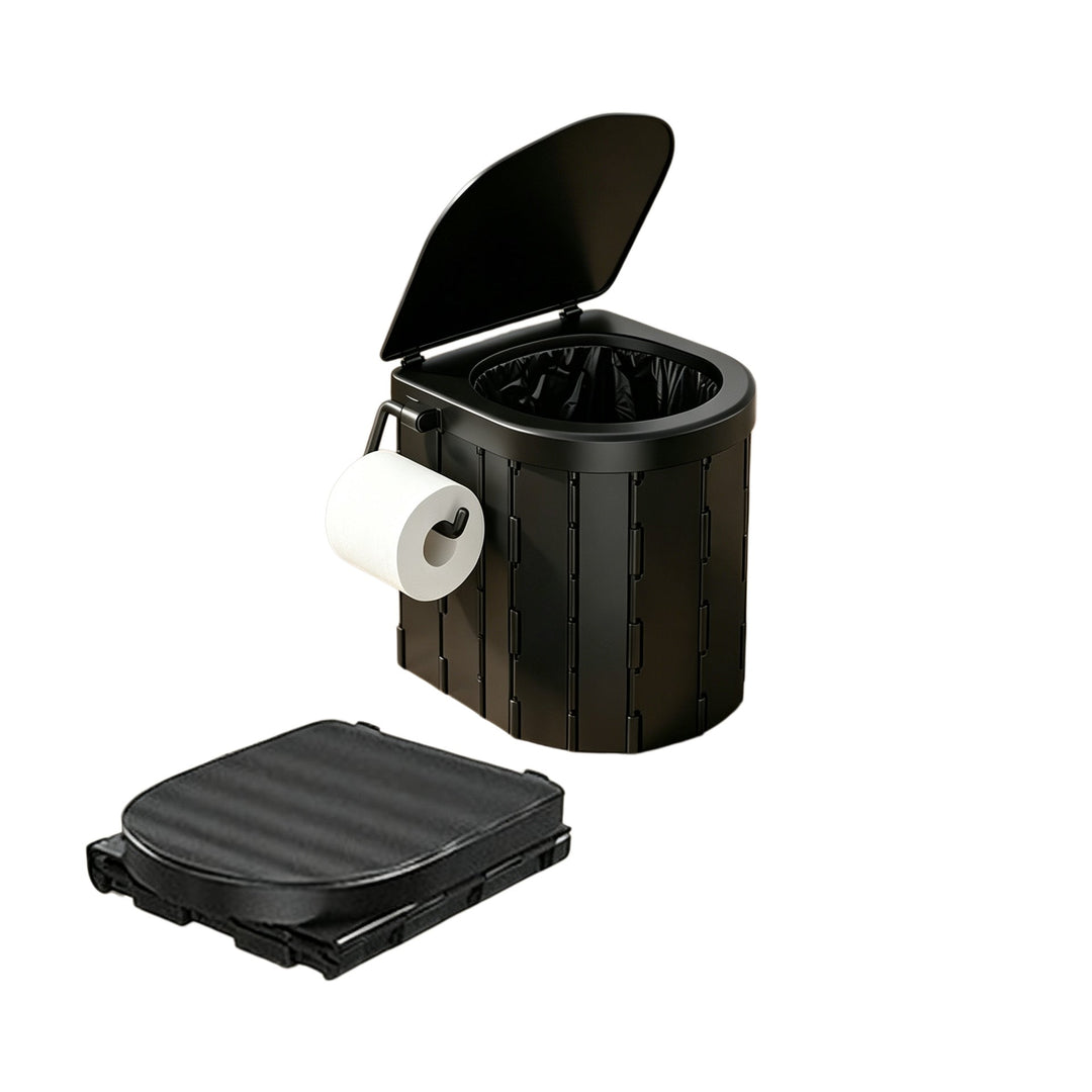 Portable pop-up privacy tent and collapsible camping toilet kit with full accessory set Kalsten