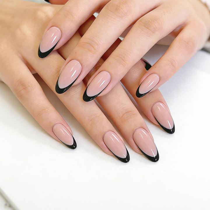 Elegant Leaf-Patterned Press-On Nails Kalsten