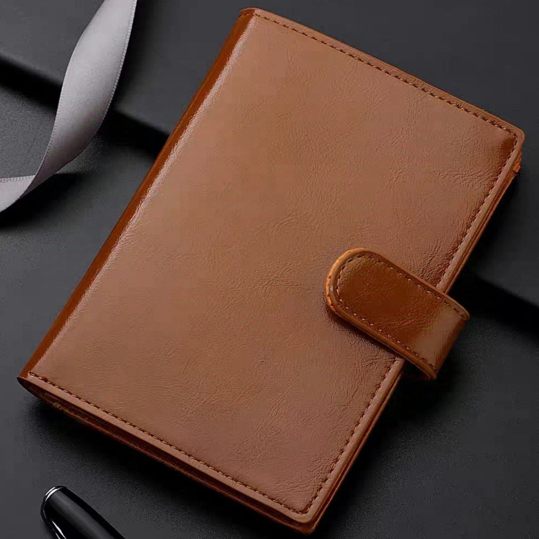 Elegant Textured Leather Planner Wallet Kalsten