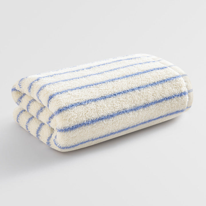 Women Elegant Terry Bath Towel with Striped Pattern Kalsten