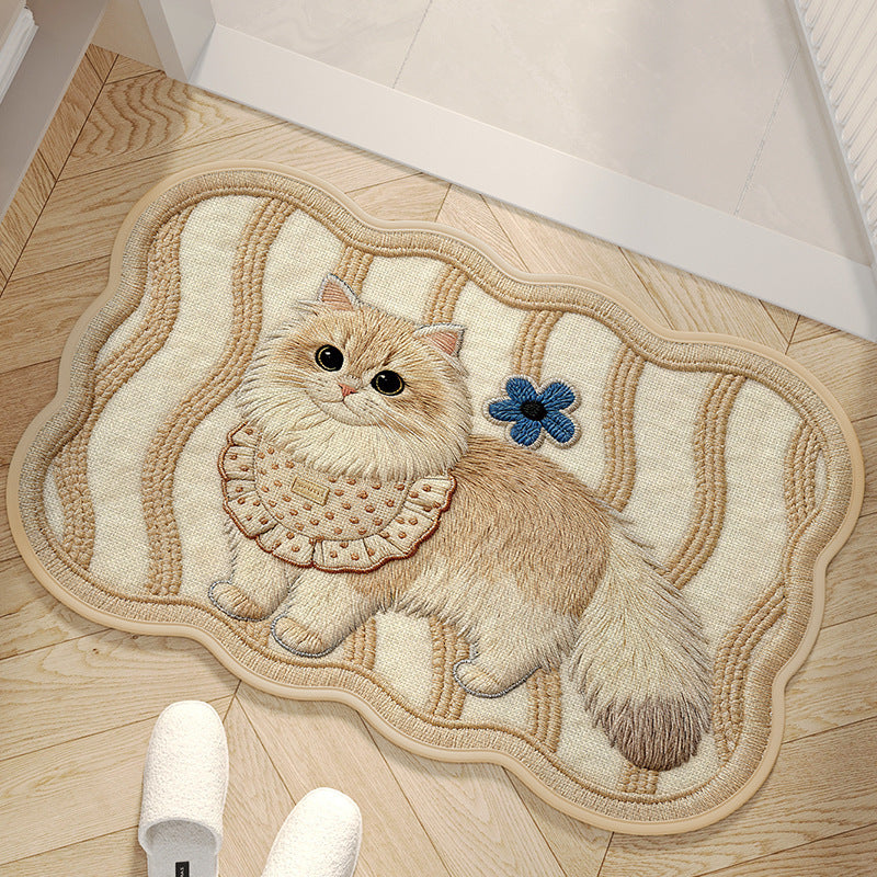 Cute Cat-Themed Decorative Bath Mat Acalora