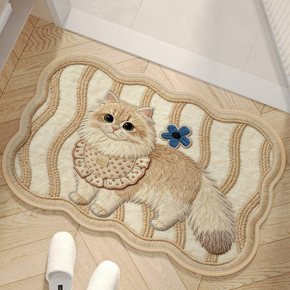 Cute Cat-Themed Decorative Bath Mat Acalora
