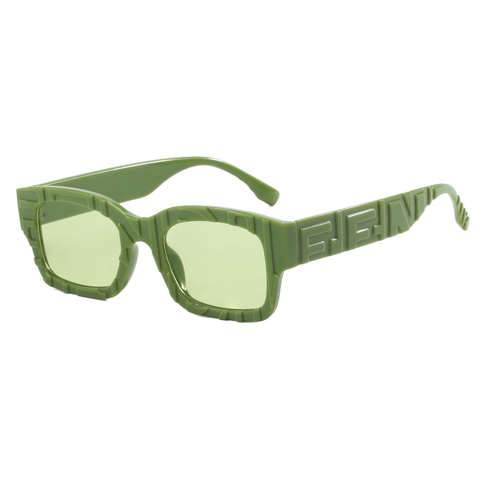 Women's fashionable square sunglasses with textured frame and UV protection Kalsten