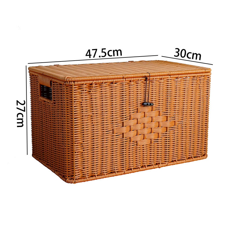 Women rectangular laundry basket made of woven material Kalsten