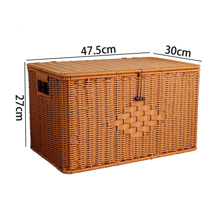 Women rectangular laundry basket made of woven material Kalsten