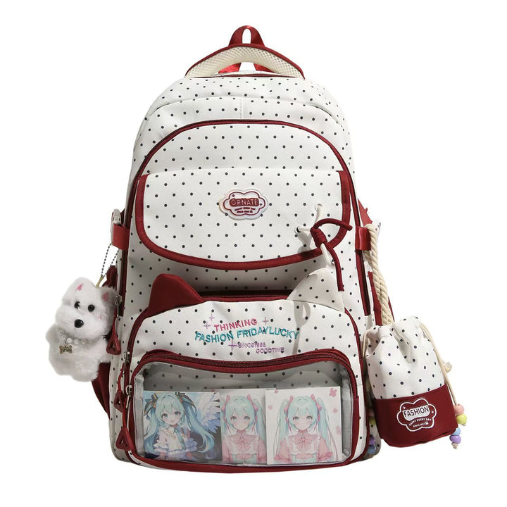 Playful Polka Dot Character Backpack Kalsten