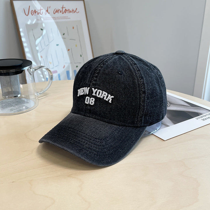 Men's Distressed Denim Baseball Cap Kalsten