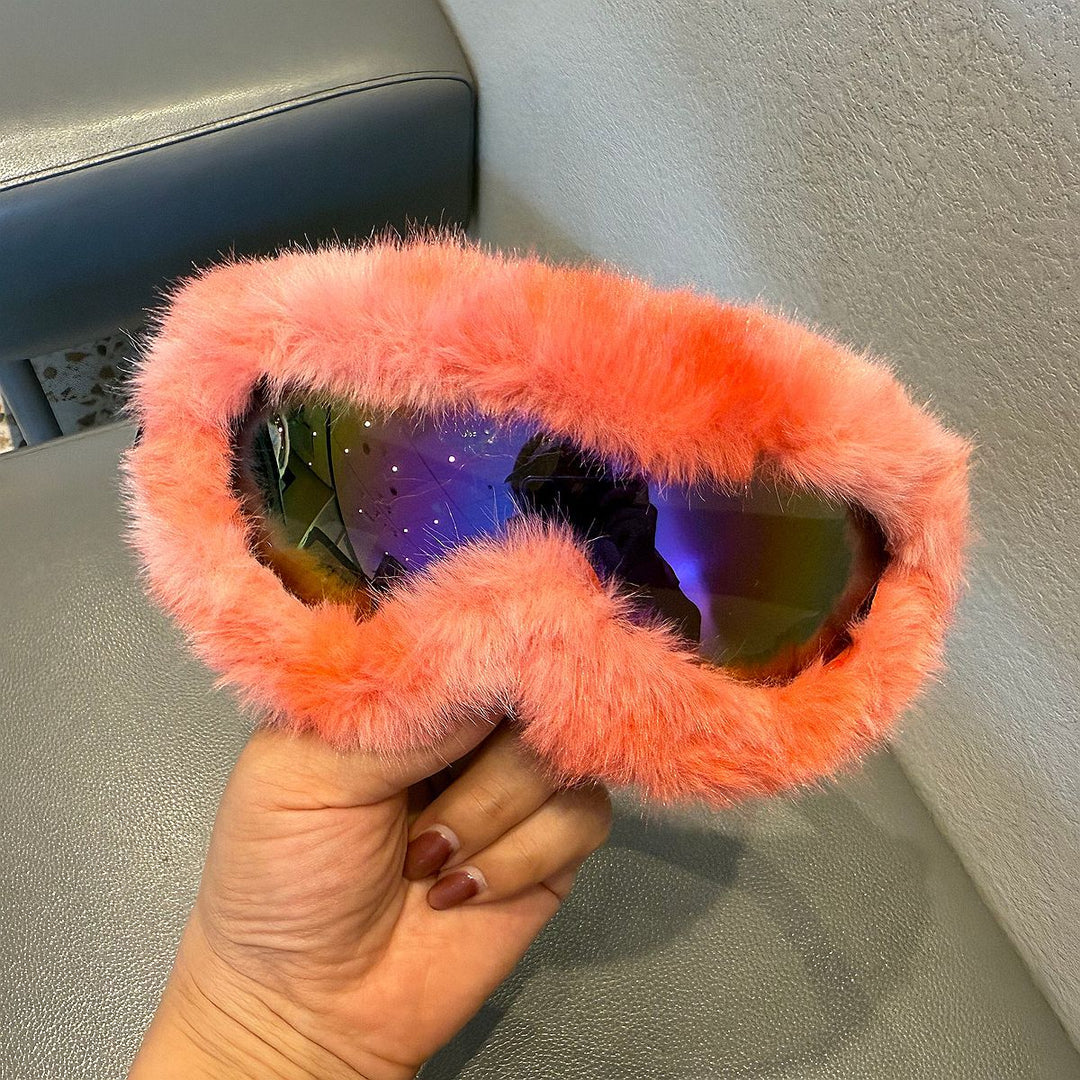 Women's sporty ski goggles with luxurious plush edge Kalsten