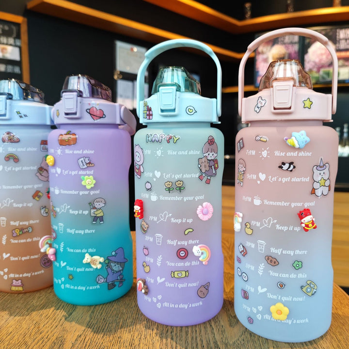 Women's Motivating Water Bottle with Interactive Sticker Set Kalsten