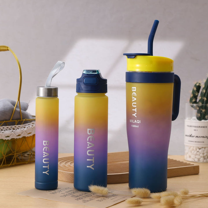 Ladies stylish and practical water bottle with design and time markings Kalsten