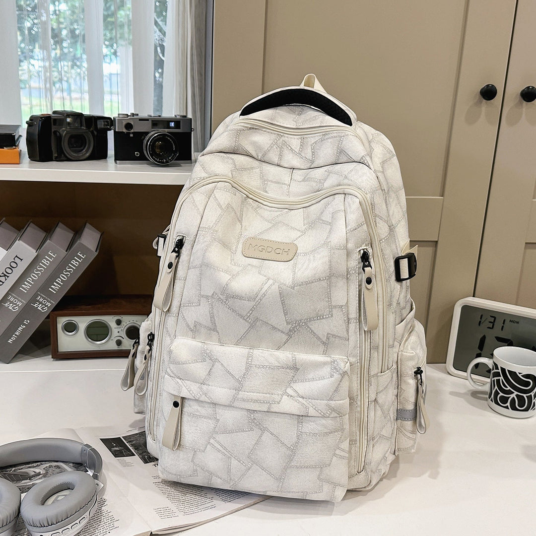 Multi-Functional Textured School Backpack