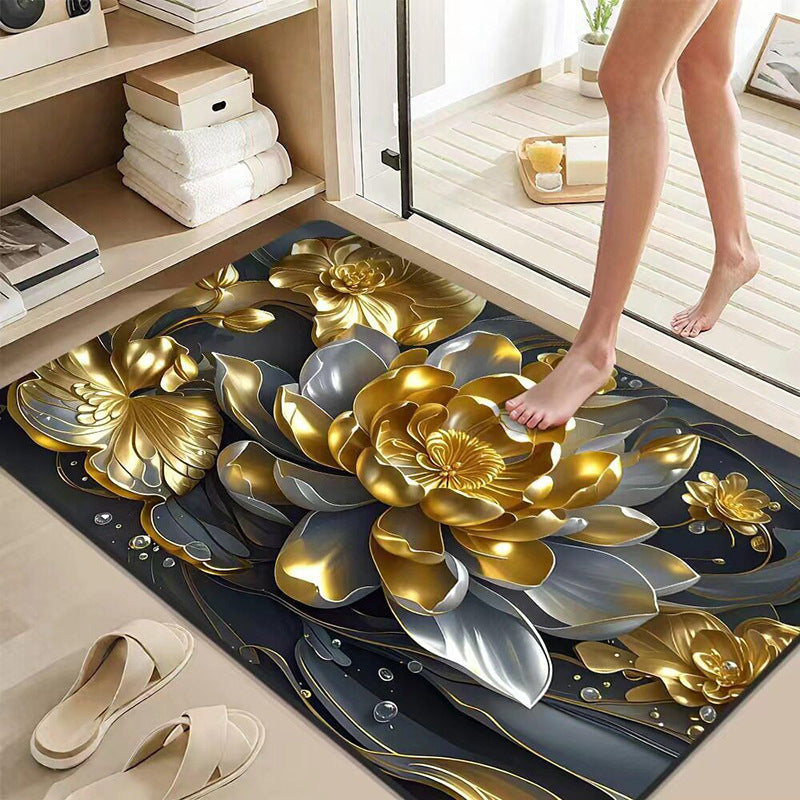 Floral Embellished Bath Mat Kalsten