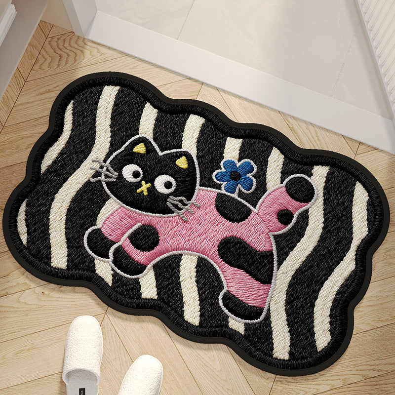 Cute Cat-Themed Decorative Bath Mat Acalora