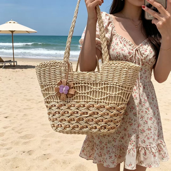 Braided Baste Beach Bag Kalsten
