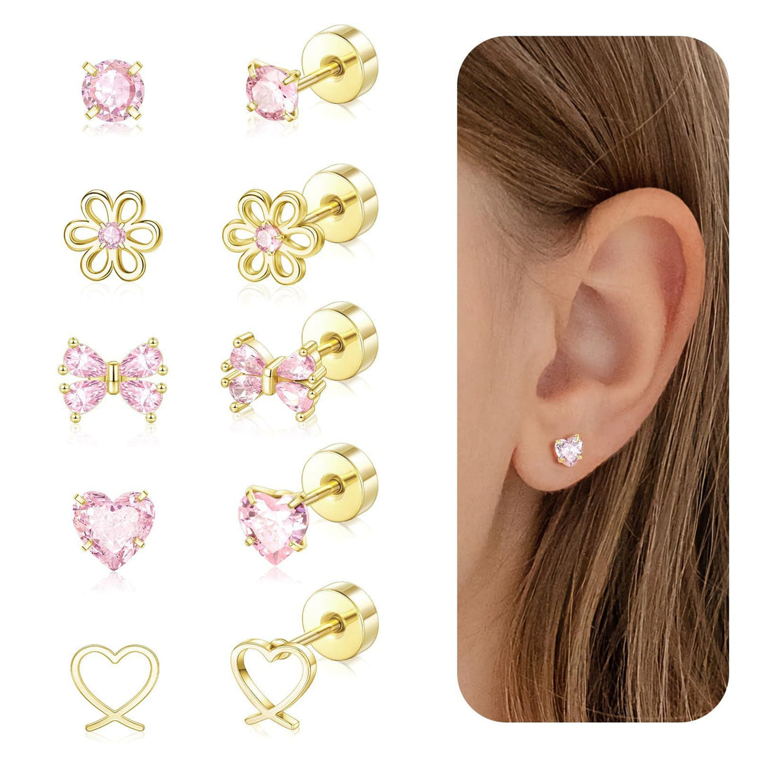 Gemstone Stud Earring Set Kalsten
