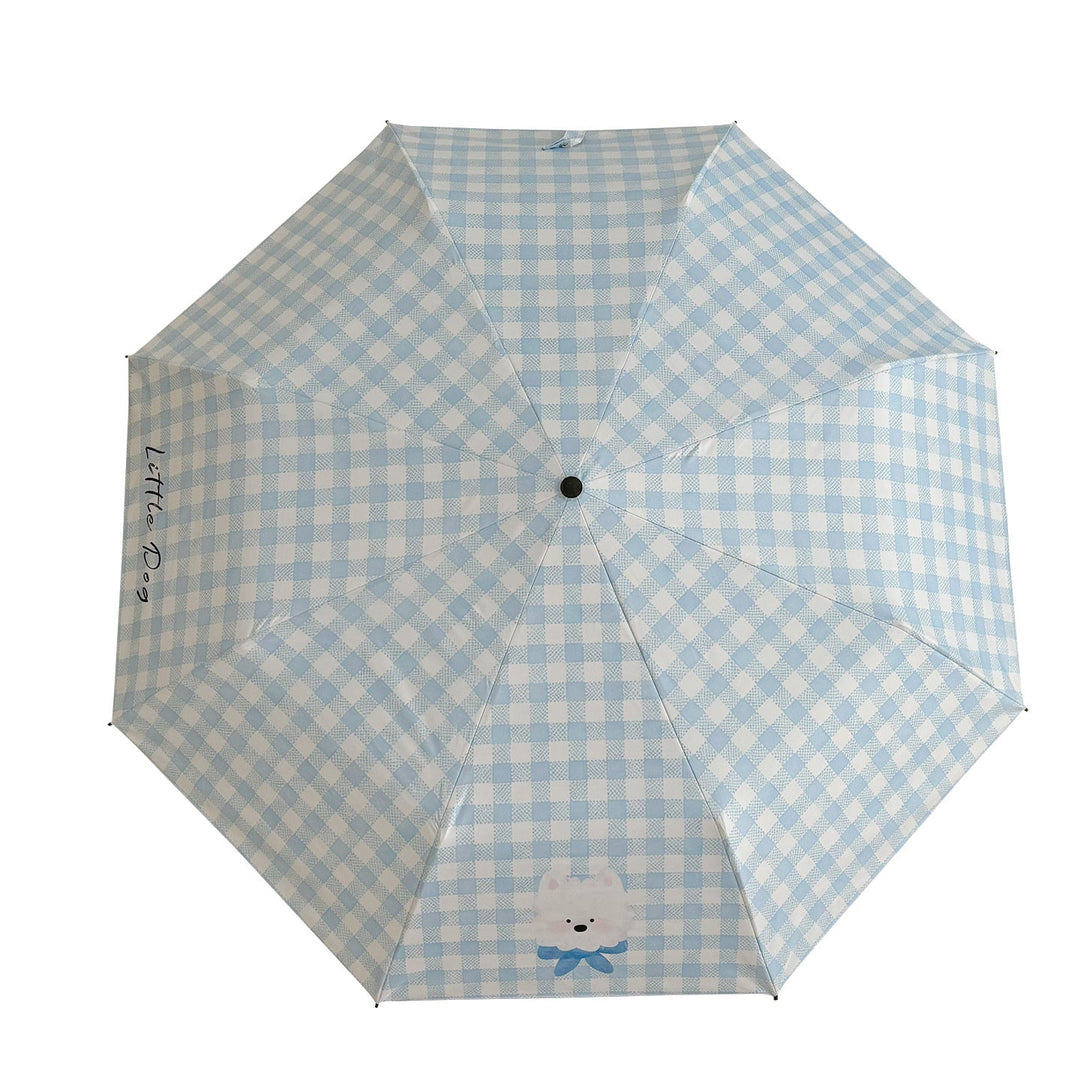 Ladies Foldable Umbrella with Playful Dog Design Kalsten