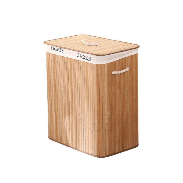 Laundry basket made of natural bamboo by Acalora