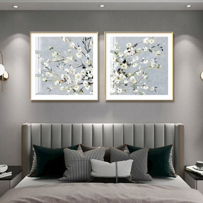 Flower inspired framed artwork set