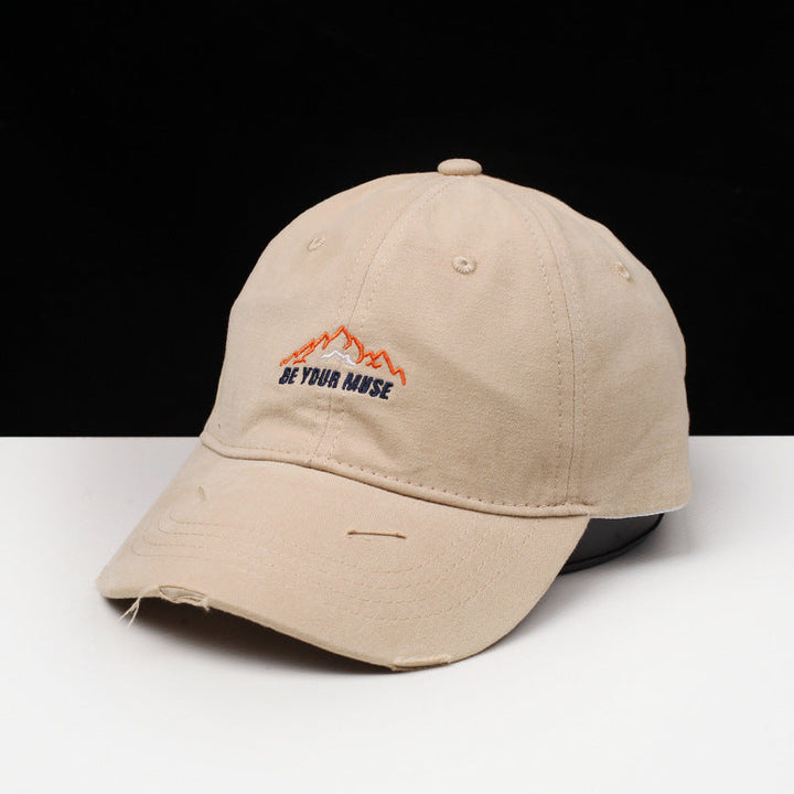 Women's Distressed Cotton Embroidered Baseball Cap Kalsten