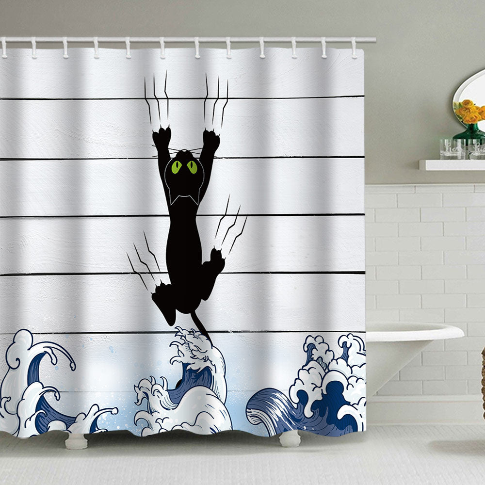 Artistic Dog Illustration Shower Curtain Kalsten