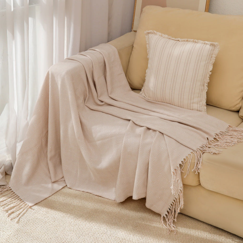 Unisex Cozy Geometric Throw Blanket