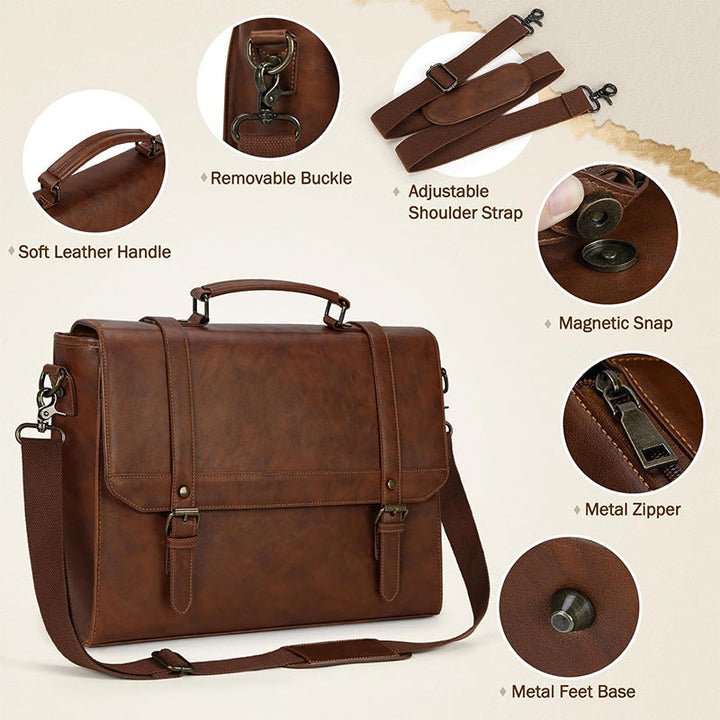 Briefcase Made of High-Quality Leather Kalsten