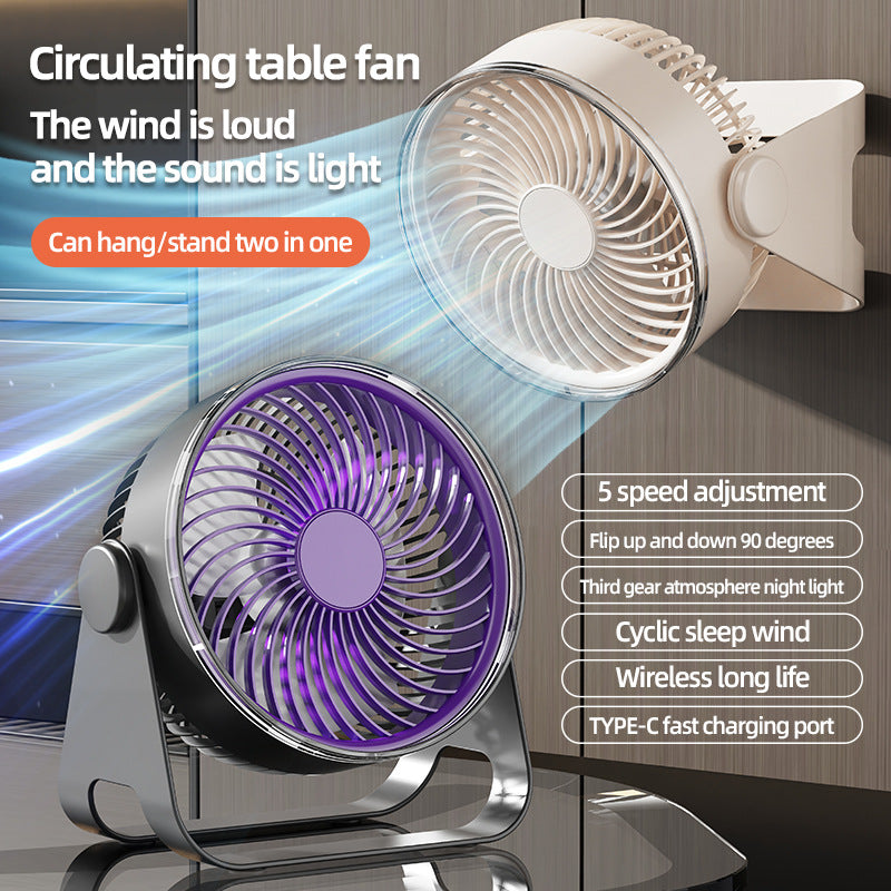 Unisex Versatile Desk and Wall Fan with Adjustable Speed Kalsten