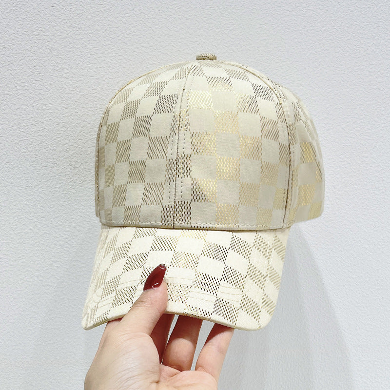 Women's Mesh Checkered Baseball Cap Kalsten