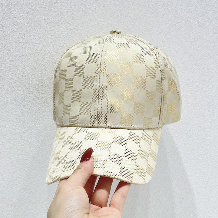Women's Mesh Checkered Baseball Cap Kalsten