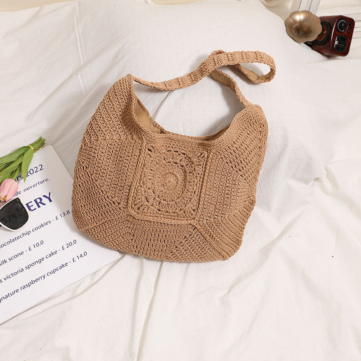 Hand-knotted Tote Bag in Modern Macramé Style Kalsten