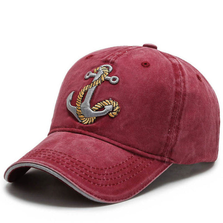 Men's Marine-Themed Embroidered Cotton Cap Kalsten